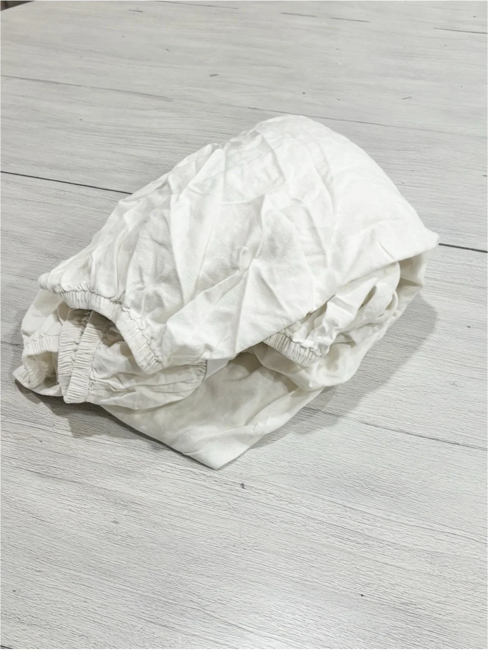 HEARTH & HAND MAGNOLIA Ivory Linen Cotton Blend Fitted Sheet Deep Pocket King